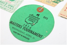Masters Tickets & SERIES Various Condition Badges - 1970 Badge, 1974 (Badge & Ticket) & 1982 Badge