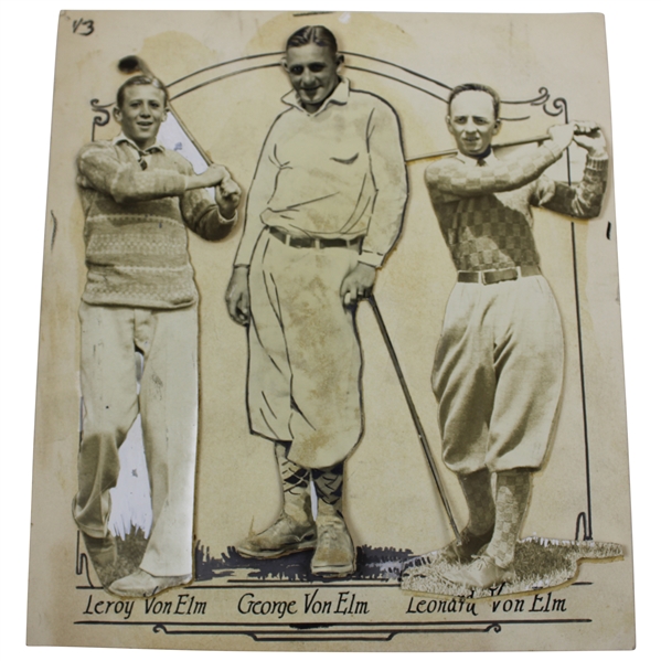 1926 Famous Golfing Von Elm Brothers, Three Champions of Golf (Unique Photo-Art)