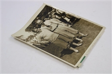 1928 Bobby Jones & Phil Perkins, British & U.S. Amateur Champions Square Off Wire Photo