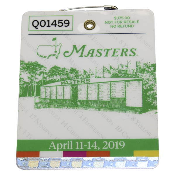 2019 Masters Tournament SERIES Badge #Q01459 - Tiger Woods' Fifth Masters Win