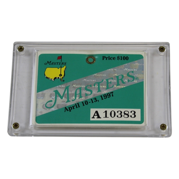 1997 Masters Tournament SERIES Badge #A10383 - Tiger's 1st Masters win