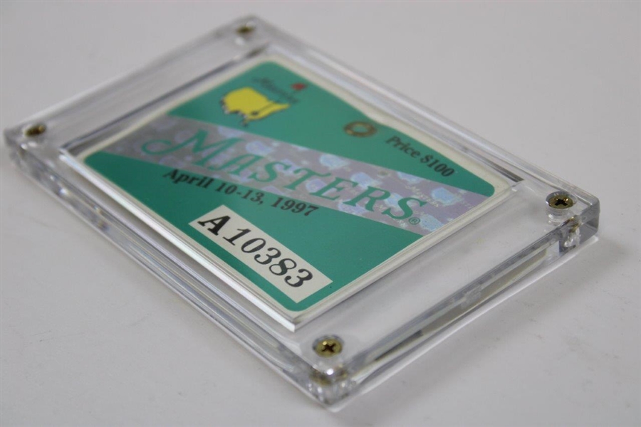 1997 Masters Tournament SERIES Badge #A10383 - Tiger's 1st Masters win