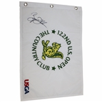 Bryson DeChambeau Signed 2022 US Open at The Country Club Embroidered Flag JSA ALOA