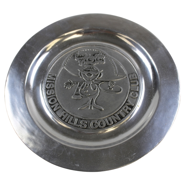 Undated Mission Hills Country Club Fiesta Pewter Plate
