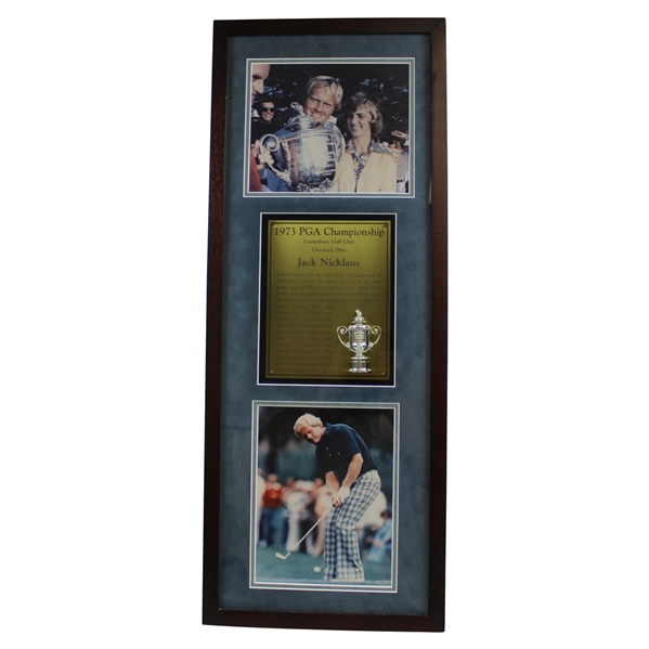 Jack Nicklaus 1973 PGA Championship at Canterbury GC Cherry Wood Golf Display