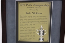 Jack Nicklaus 1973 PGA Championship at Canterbury GC Cherry Wood Golf Display