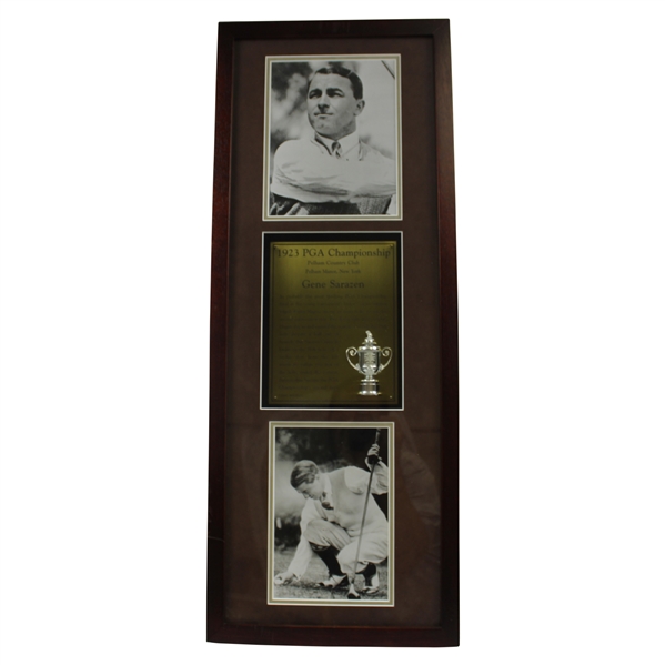 Gene Sarazen 1923 PGA Championship at Pelham CC Custom Cherry Wood Golf Display