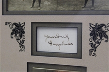 Vardon, Braid & Taylor Signed 'The Great Triumvirate'  Stereograph Card Framed Presentation JSA FULL #YY10078