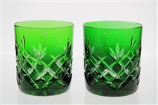 Augusta National Masters Limited Pair of Emerald Cut Rocks Glasses in Box