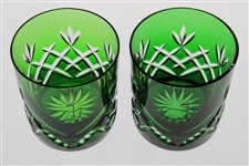 Augusta National Masters Limited Pair of Emerald Cut Rocks Glasses in Box