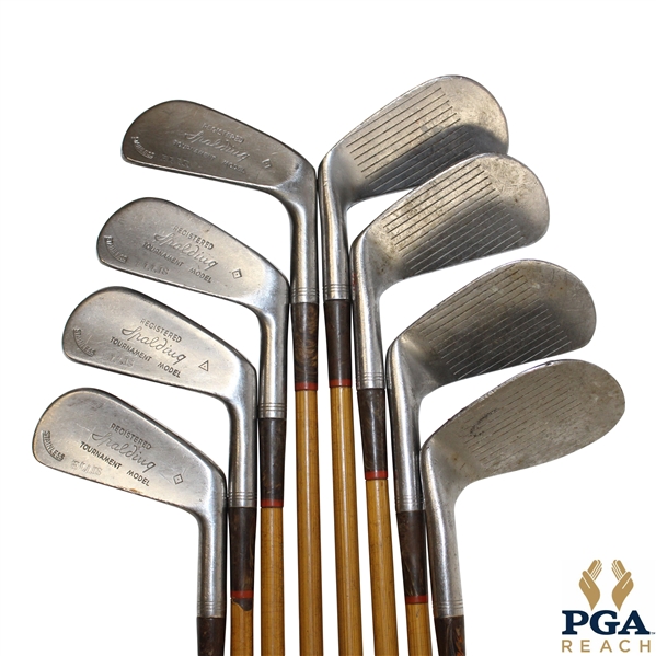 Set of Spalding Tournament Model Stainless Ellis Reg. No. 228546 Golf Irons - PGA REACH COLLECTION