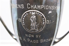 1931 Womens Championship Won By Mrs. A. Page Brown