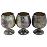(3) 1977 Gallo Premium Cup Winner Trophy Goblets