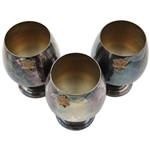 (3) 1977 Gallo Premium Cup Winner Trophy Goblets
