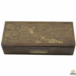 Post-Swing Golfer Themed Art Deco Silver Crest Valuables Box