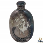 Classic Swinging Time-Period Golfer Themed Flask