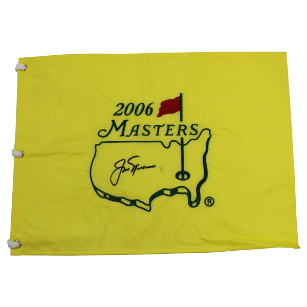 Jack Nicklaus Signed 2006 Masters Embroidered Flag JSA ALOA