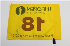 Ernie Els Signed 2012 The OPEN at Royal Lytham & St. Annes Screen Flag JSA ALOA