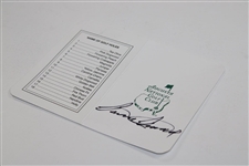 Sam Snead Signed Augusta National GC Scorecard JSA ALOA