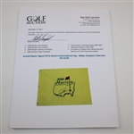Arnold Palmer Signed 2016 Masters Embroidered Flag - Bobby Clampett Collection JSA ALOA