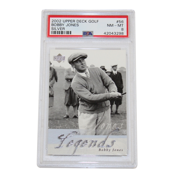 Bobby Jones 2002 Upper Deck Silver Golf Card #56 PSA 8 NM-MT #42043298