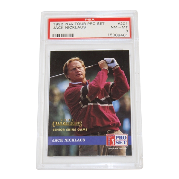 1992 Jack Nicklaus PGA Tour Pro Set Card #201 PSA 8 NM-MT #15009461