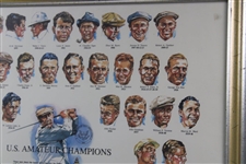 US Amateur Champions w/Havemayer Trophy Print for 1987 US Amateur - Framed