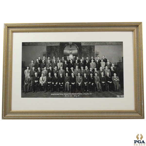 1941 PGA of Americas 25th Annual Meeting at Chicago towers Club Burke & Koretke Photo - Framed
