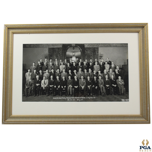 1941 PGA of America's 25th Annual Meeting at Chicago towers Club Burke & Koretke Photo - Framed