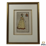 Golfer Lady P. Tricmaras '1840' Illustration - Framed