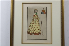 Golfer Lady P. Tricmaras '1840' Illustration - Framed