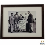 1954 Beat Ben Hogan National Golf Day Benefit U.S.O. & National Golf Fund Photo - Framed