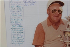 Arnold Palmer & Field (143) Signed 1981 Senior PGA of America List - Framed JSA ALOA