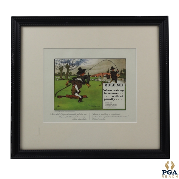 Rule XIII: Worm Casts May Be Removed Without Penalty Crombie Print - Framed