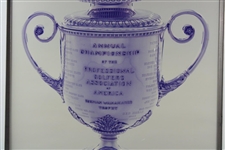 Professional The Wanamaker Trophy Photo w/Hagen Missing Trophy Content - Framed