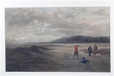 The Drive' Douglas Adams 1893 Hand Colored Lithograph - Framed