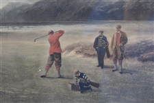 The Drive' Douglas Adams 1893 Hand Colored Lithograph - Framed