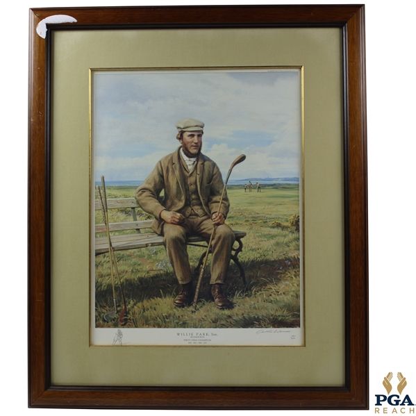 1988 Willie Park Arthur Weaver Senior Musselburgh Ltd Ed #146/350 Print w/Remarque - Framed