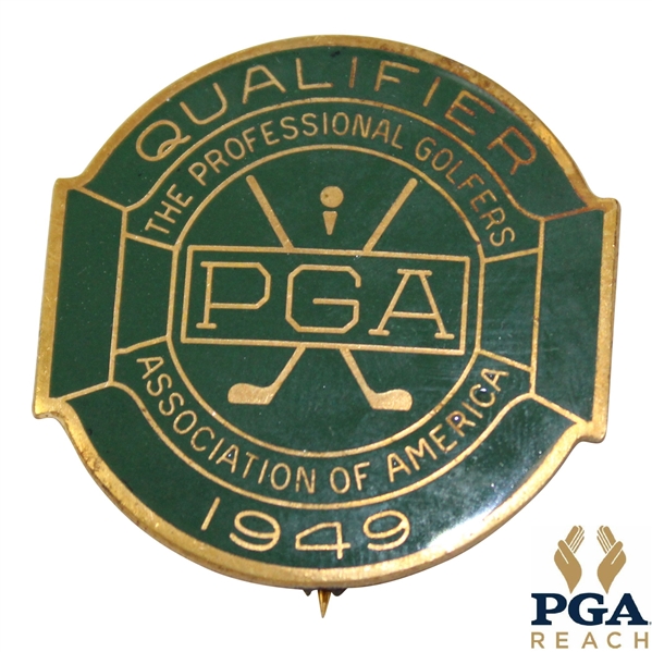 1949 PGA Championship at Hermitage CC Contestant Badge - Sam Snead Winner