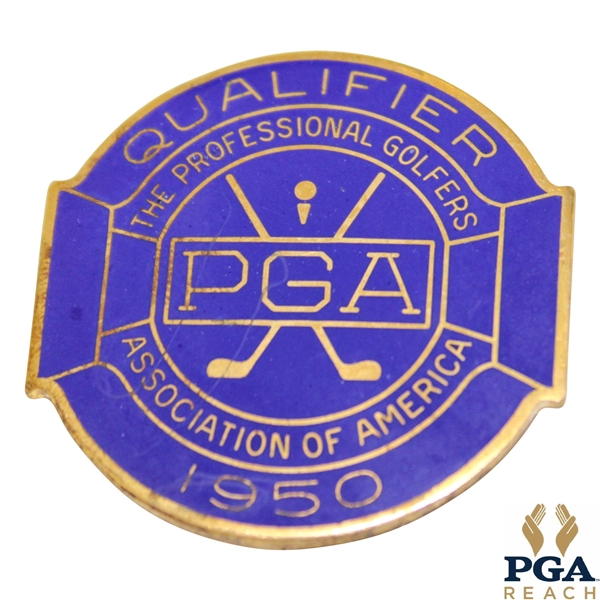 1950 PGA Championship at Scioto CC Contestant Badge - Chandler Harper Winner