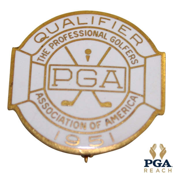 1951 PGA Championship at Oakmont CC Contestant Badge - Sam Snead Winner