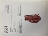 Hale Irwin's Personal Tournament Used Red Kapalua Miller Golf Bag
