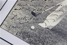 Walter Hagen Signed & Inscribed Oversize Sepia Tone Photo - Framed JSA ALOA