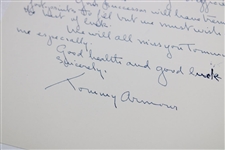 Tommy Armour Signed Letter to PGA Ex. Dir. Tom Crane on Pers. Letterhead - 1/20 JSA ALOA