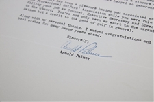 Arnold Palmer Signed Letter to PGA Ex. Dir. Tom Crane on Pers. Letterhead - JSA ALOA