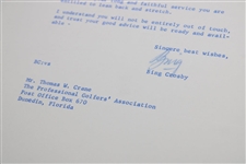 Bing Crosby Signed Letter to PGA Ex. Dir. Tom Crane on Pers. Letterhead - 1/29/1965 JSA ALOA