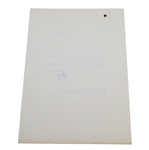 Bing Crosby Signed Letter to PGA Ex. Dir. Tom Crane on Pers. Letterhead - 1/29/1965 JSA ALOA