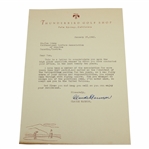 Claude Harmon Signed Letter to PGA Ex. Dir. Tom Crane on Pers. Letterhead - 1/28/1965 JSA Full #YY12126