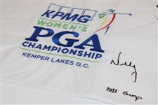 Nelly Korda Signed KPMG Womens PGA Championship W/ '2021 Champ' Embroidered Flag JSA #AH45141
