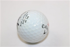 Jim Furyk Signed 'Mr 58 Jim Furyk August 7 2016' Callaway 58 Logo Golf Ball JSA #AH45171